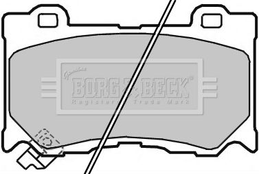 BORG & BECK Комплект тормозных колодок, дисковый тормоз BBP2363